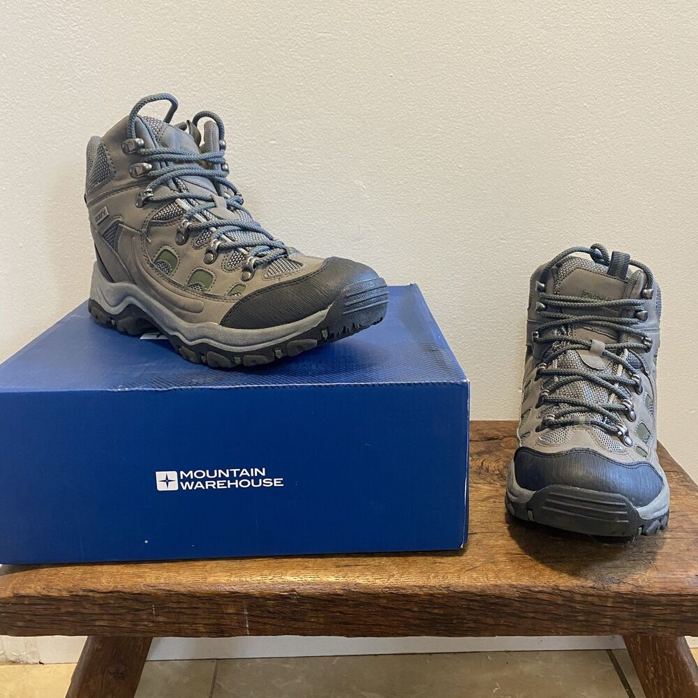 Mountain Warehouse Adventurer Hiking Boots Womens 9 Khaki Gray Olive Waterproof